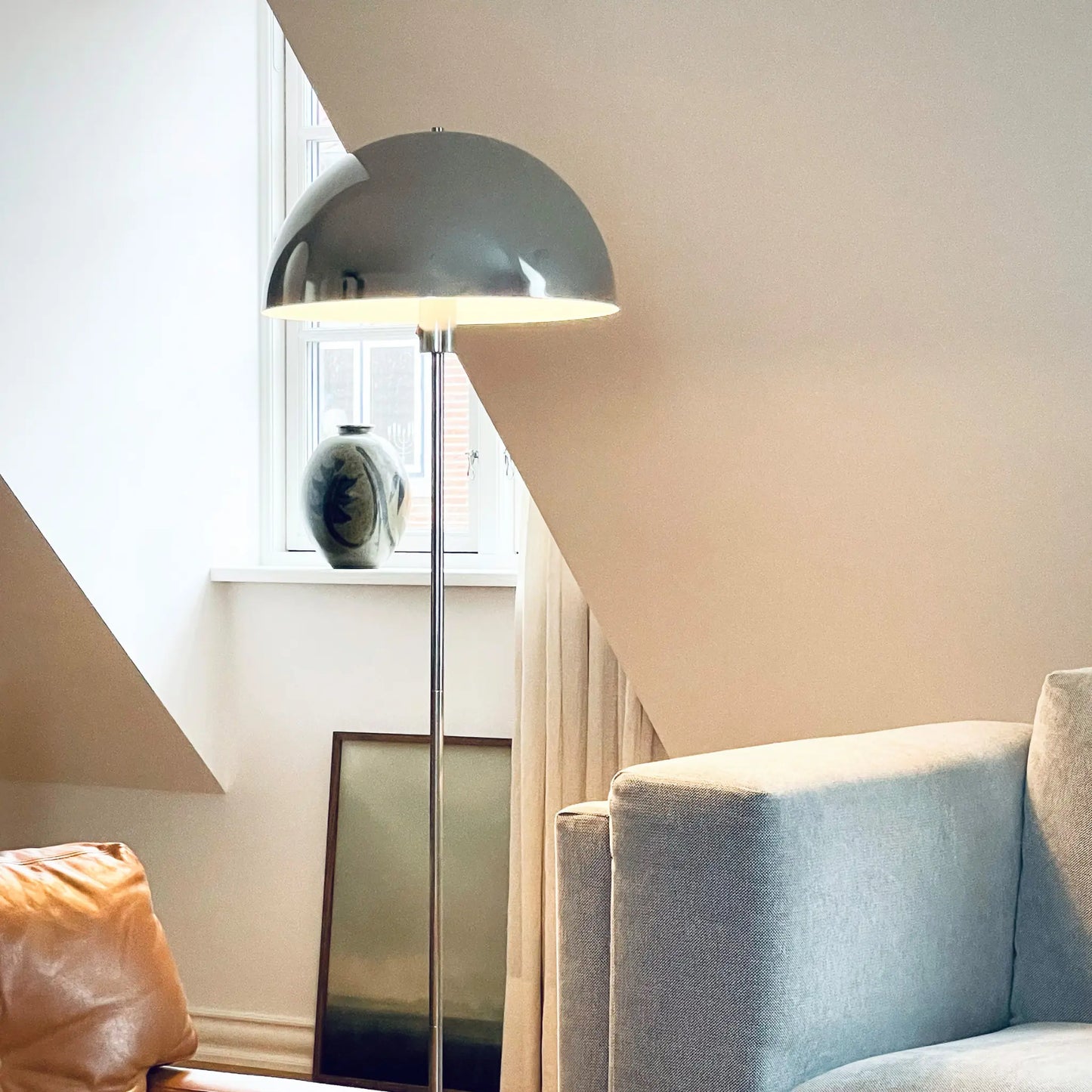 Dyberg Larsen Stockholm Golvlampa, Krom/Marmor