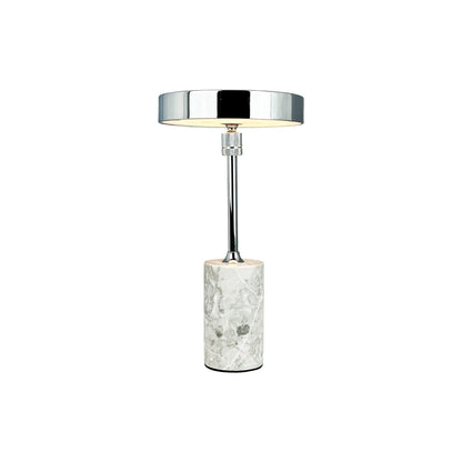 Dyberg Larsen Starlight Bordslampa LED Laddningsbar, Krom/Grå marmor