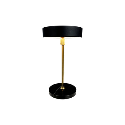 Dyberg Larsen Moonlight Bordslampa LED Laddningsbar, Svart/Mässing/Marmor