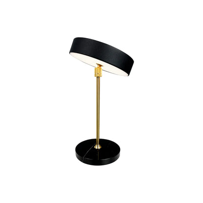 Dyberg Larsen Moonlight Bordslampa LED Laddningsbar, Svart/Mässing/Marmor