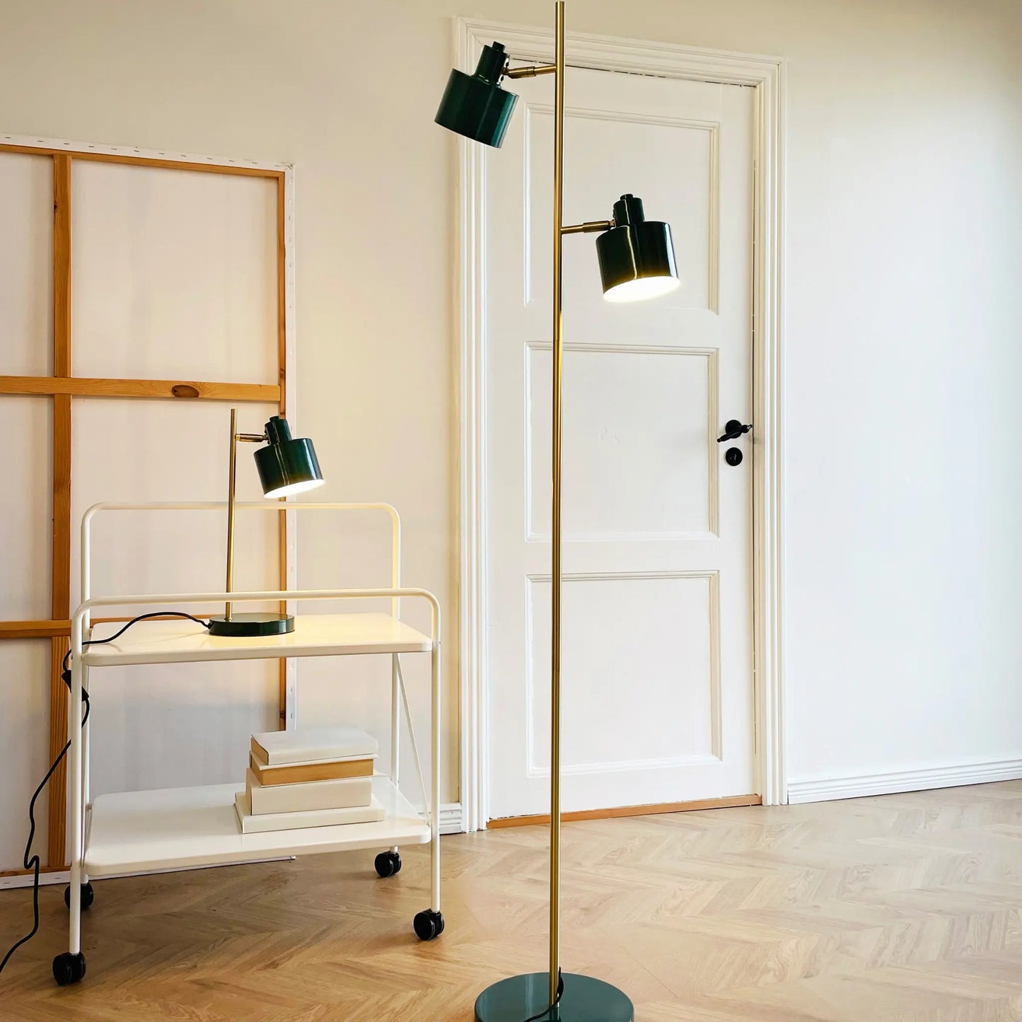Dyberg Larsen Ocean Golvlampa, Mörkgrön/Mässing