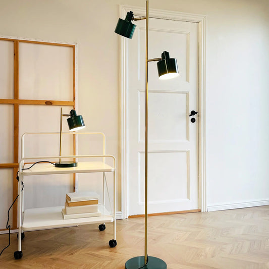 Dyberg Larsen Ocean Golvlampa, Mörkgrön/Mässing