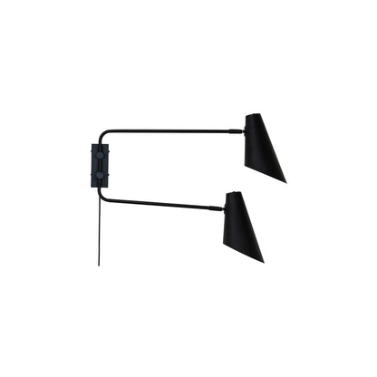 Dyberg Larsen Cale Vägglampa med 2 armar, Svart