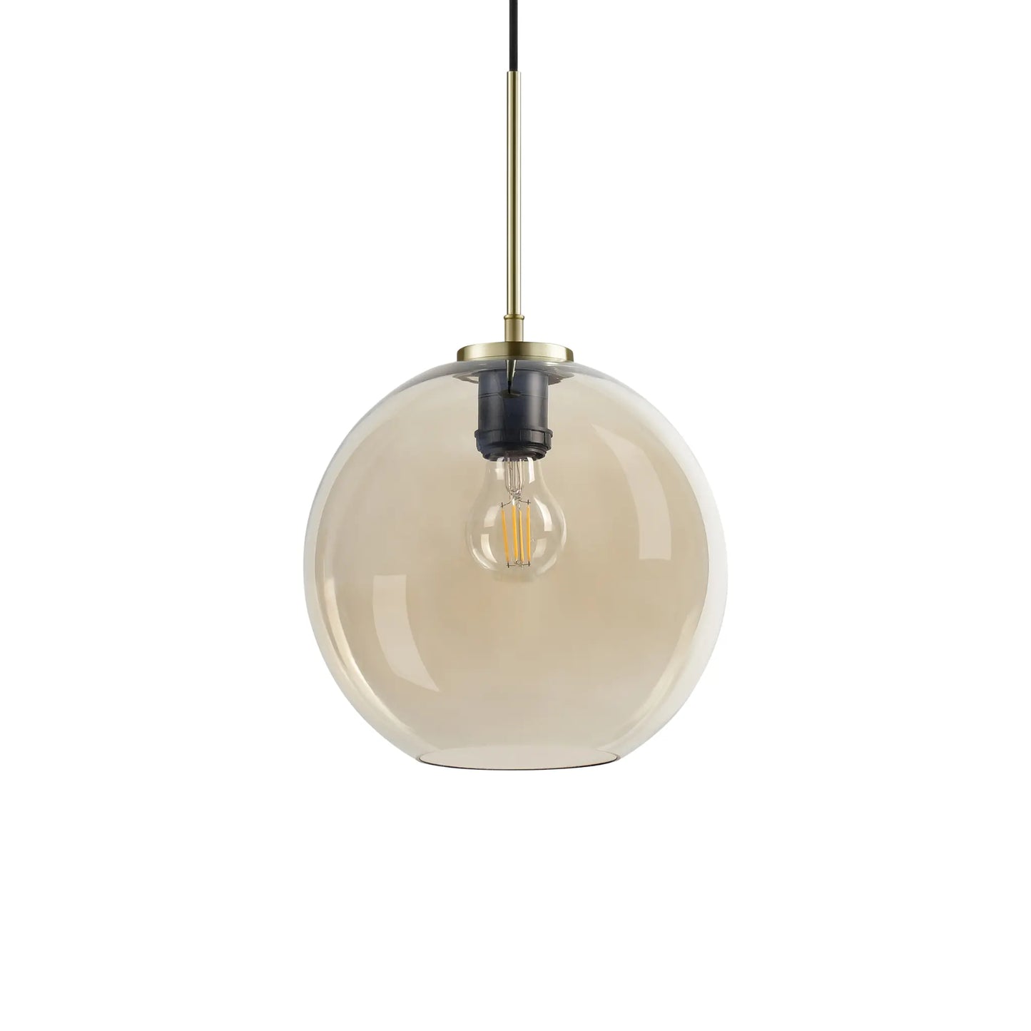 Dyberg Larsen Loop Taklampa Ø25 cm, Bärnsten/Mässing
