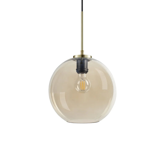 Dyberg Larsen Loop Taklampa Ø25 cm, Bärnsten/Mässing