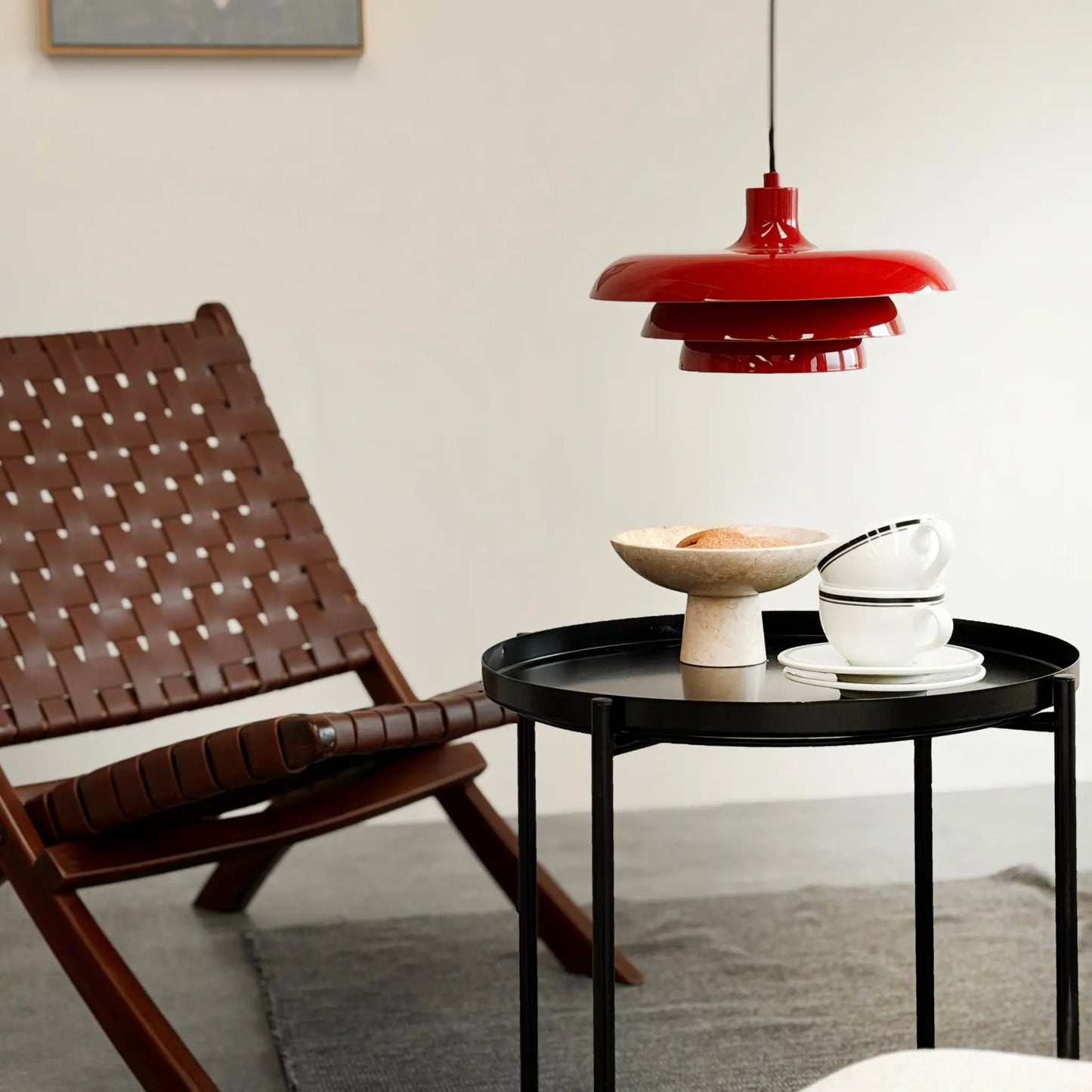 Dyberg Larsen Ava Taklampa Ø31 cm, Mörkröd