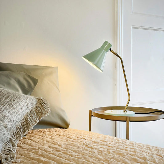 Dyberg Larsen Sleep Bordslampa, Blank mintgrön/Antikmässing