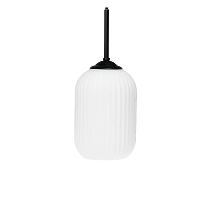 Dyberg Larsen Riflet Taklampa Ø20 cm, Opal/Svart