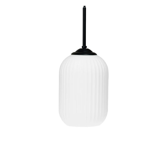 Dyberg Larsen Riflet Taklampa Ø20 cm, Opal/Svart
