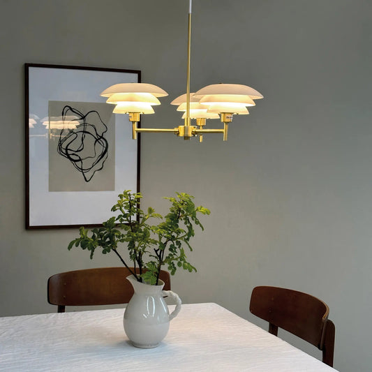 Dyberg Larsen DL20 Ljuskrona, Opal/Mässing
