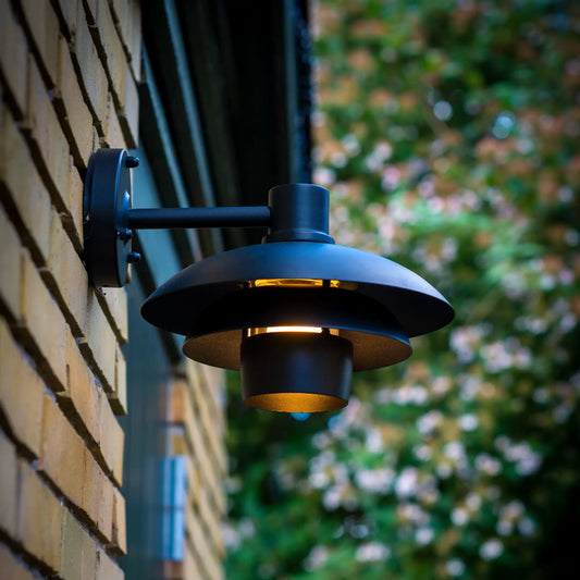 Dyberg Larsen Morph Utomhusvägglampa 24 cm, Svart
