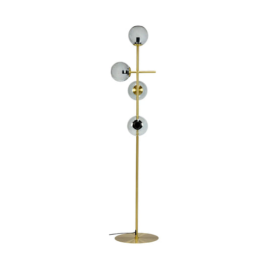 Dyberg Larsen Como Golvlampa, Rökfärgad/Mässing