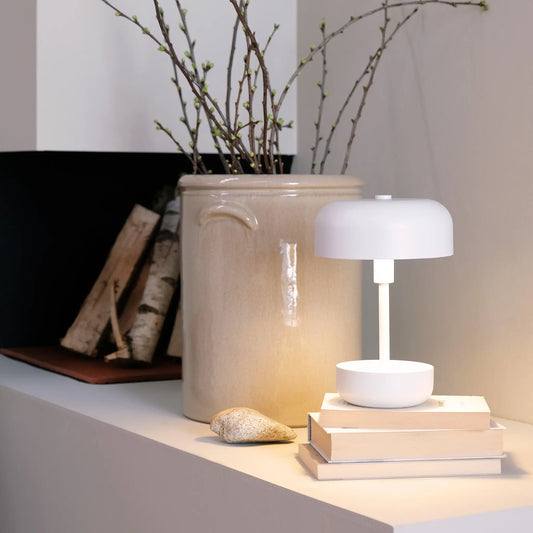 Dyberg Larsen Haipot Bordslampa LED Laddningsbar, Vit