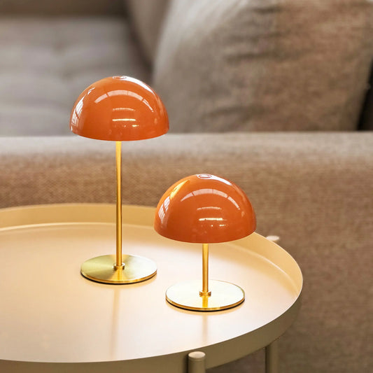 Dyberg Larsen Along Bordslampa Mini 2-pack, Orange/Mässing