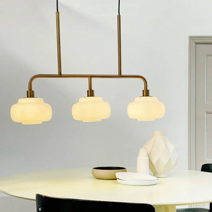 Dyberg Larsen Ossett Taklampa, Opal/Brons