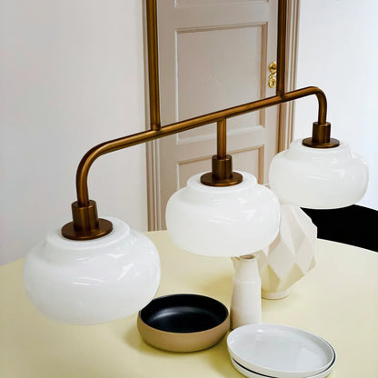 Dyberg Larsen Ossett Taklampa, Opal/Brons