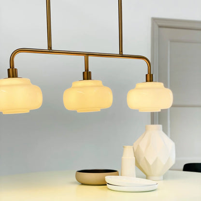 Dyberg Larsen Ossett Taklampa, Opal/Brons