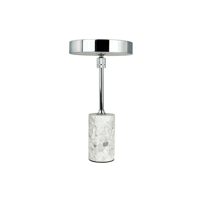 Dyberg Larsen Starlight Bordslampa LED Laddningsbar, Krom/Grå marmor