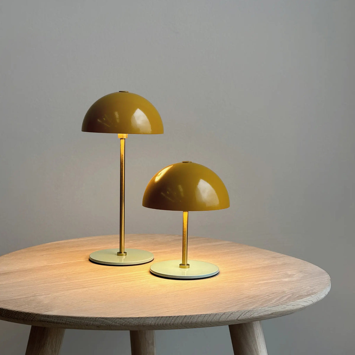 Dyberg Larsen Along Bordslampa 2-pack, Curry/Mässing/Blå
