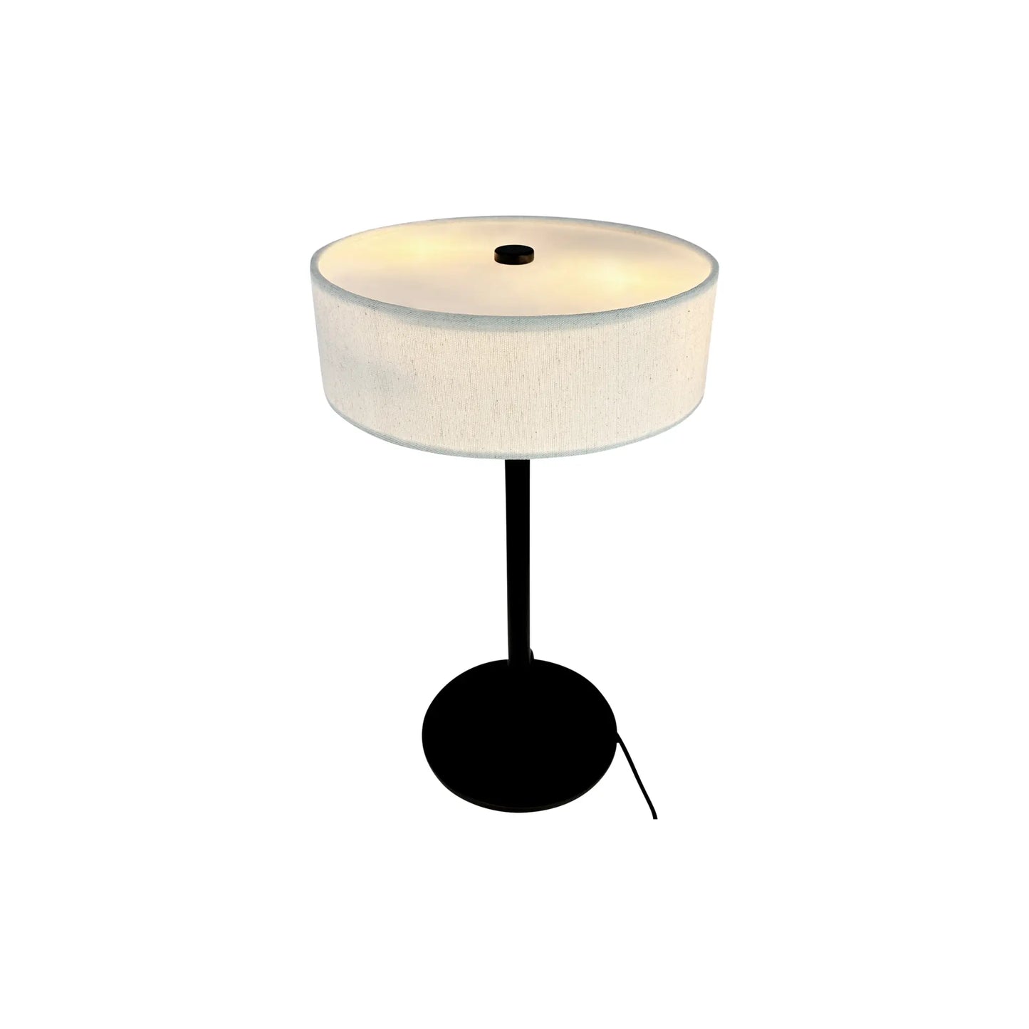 Dyberg Larsen Calix Bordslampa med tygskärm, Svart/Natur