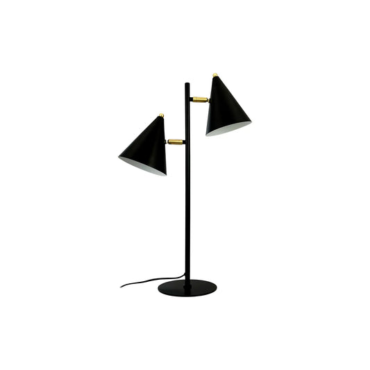 Dyberg Larsen Rouen Bordslampa med 2 skärmar, Svart