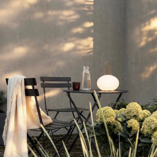 Dyberg Larsen Ellipse Lykta LED, Vit/Mässing