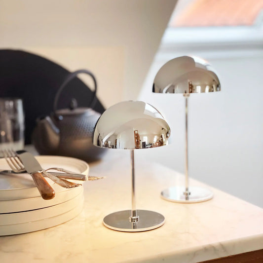 Dyberg Larsen Along Bordslampa LED 2-pack, Krom