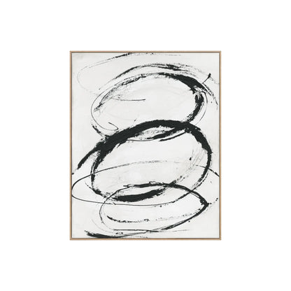 Eightmood Between Inramat Canvastryck 80x100 cm, Svart/Vit