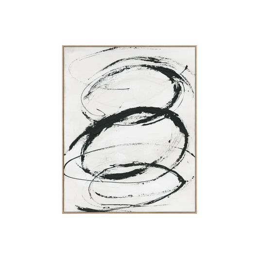 Eightmood Between Inramat Canvastryck 80x100 cm, Svart/Vit