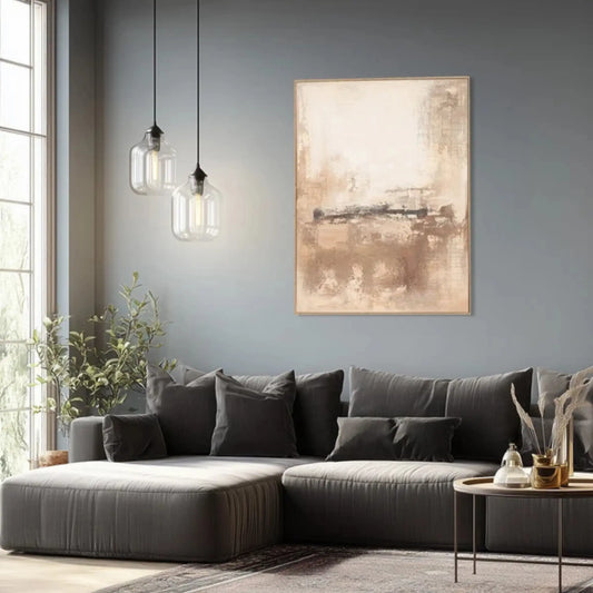 Eightmood Remy Målning 90x120 cm, Ljusbrun