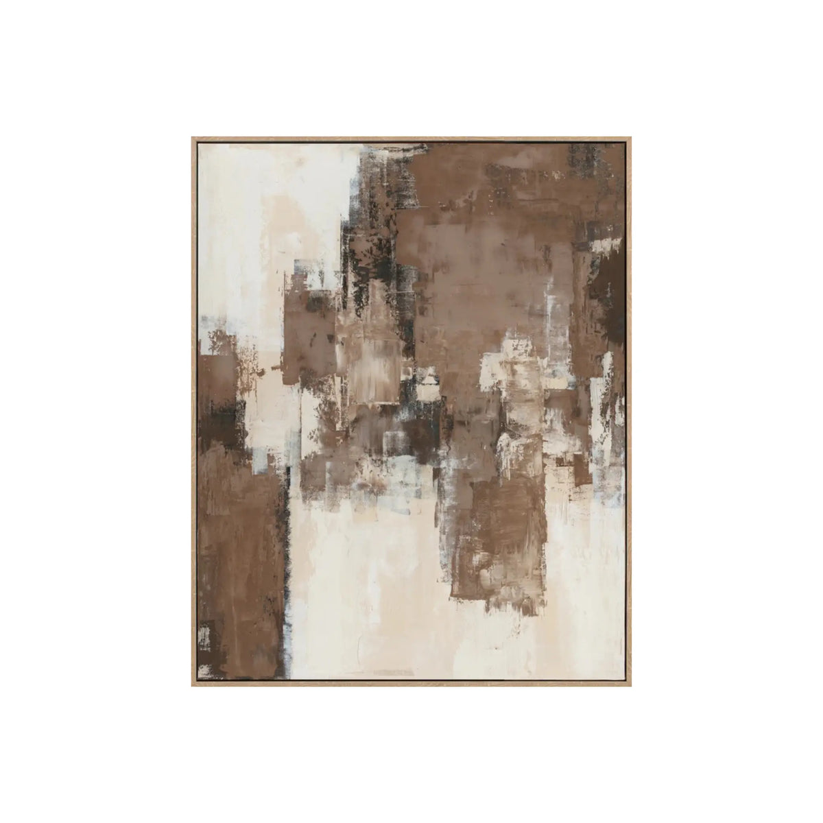 Eightmood Hum Inramat Canvastryck 80x100 cm, Brun/Vit