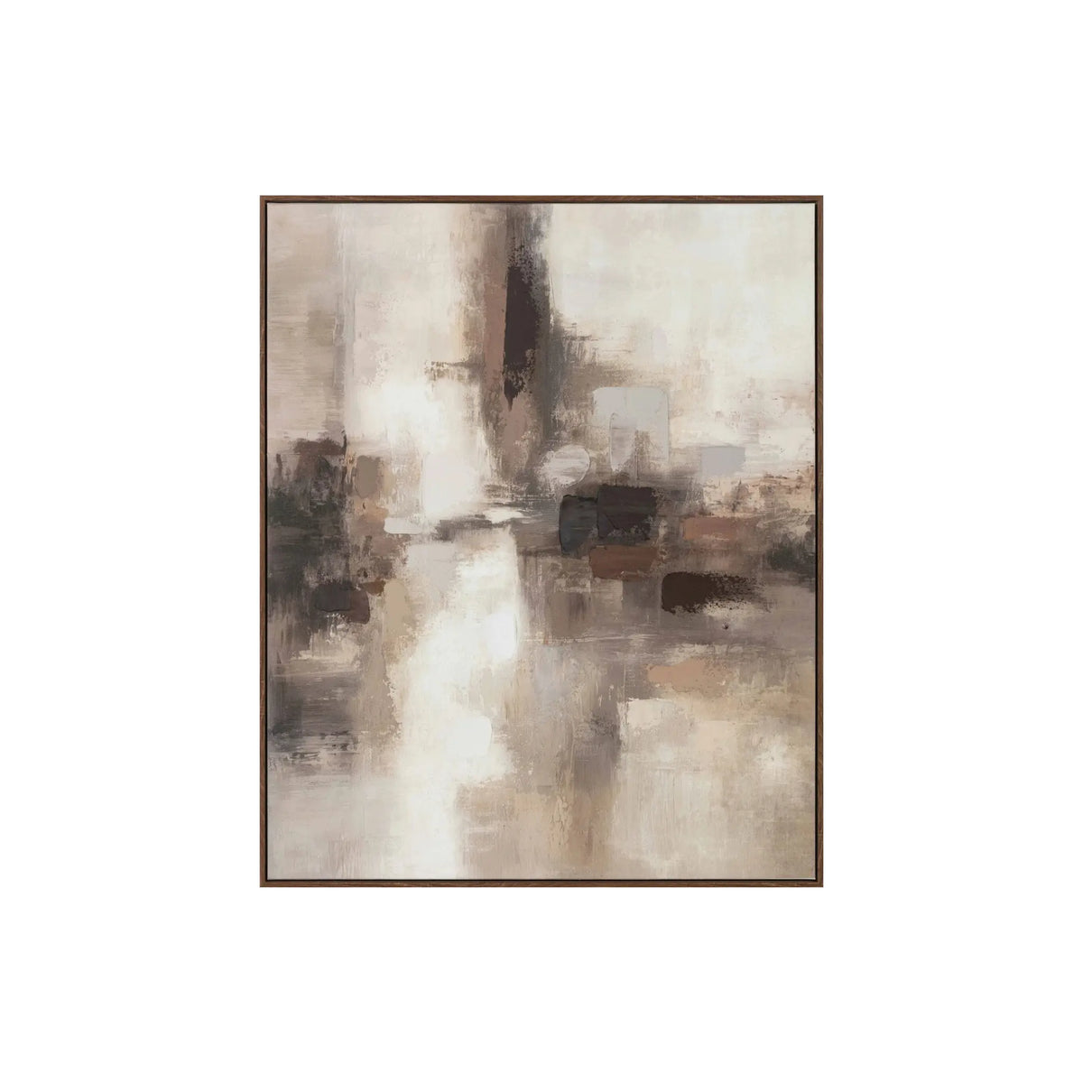 Eightmood Near Handmålad Canvastavla 80x100 cm, Brun