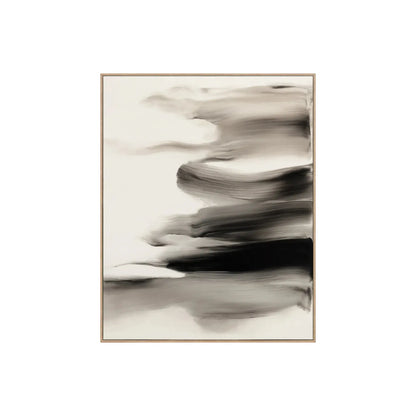 Eightmood Lightfall Inramat Canvastryck 80x100 cm, Svart/Vit