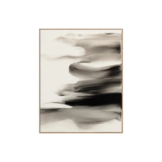 Eightmood Lightfall Inramat Canvastryck 80x100 cm, Svart/Vit