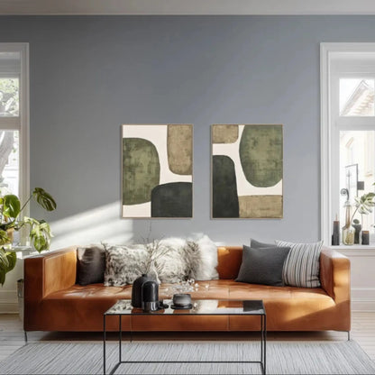 Eightmood Silas Målning 90x120 cm, Grön