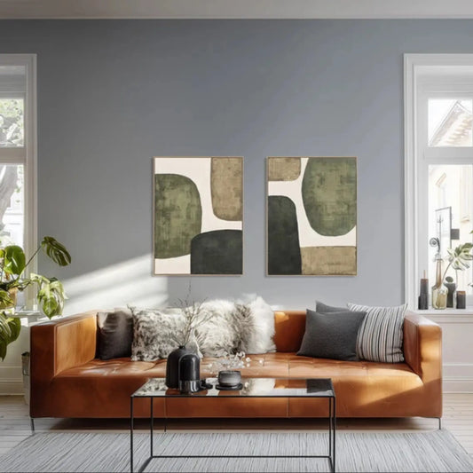 Eightmood Silas Målning 90x120 cm, Grön