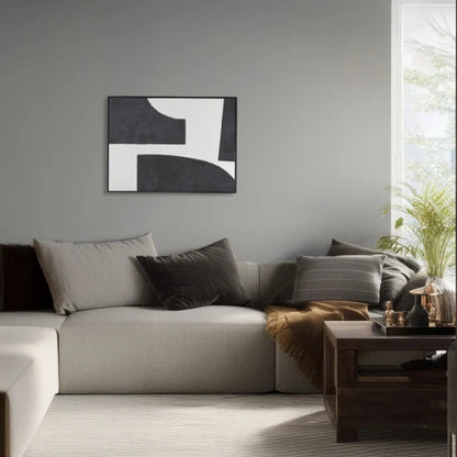 Eightmood Belmore Canvastryck 60x80 cm, Svart/Vit