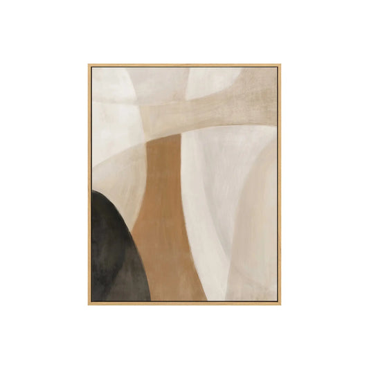 Eightmood Margin Inramat Canvastryck 80x100 cm, Kamel/Beige/Svart