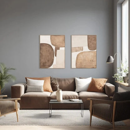 Eightmood Ellis Målning 90x120 cm, Ljusbrun