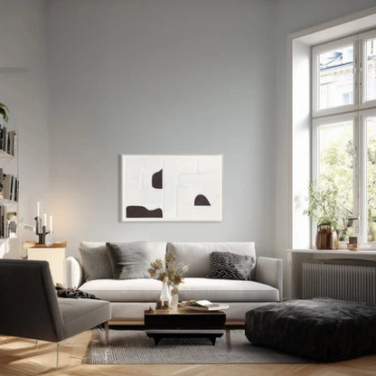 Eightmood Cartus 3D-Målning 80x120 cm, Svart/Vit