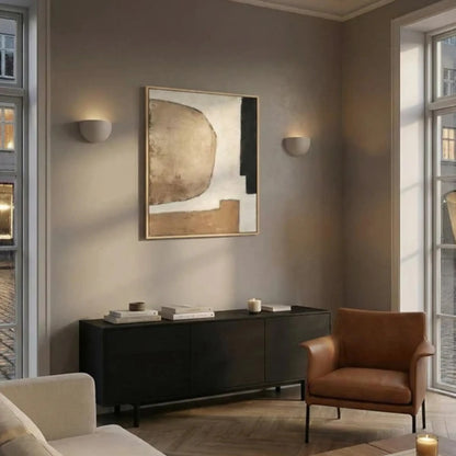 Eightmood Almost Inramat Canvastryck 80x100 cm, Kamel/Beige/Svart
