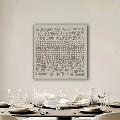 Eightmood Linde Handmålad Tavla 100x100 cm, Beige