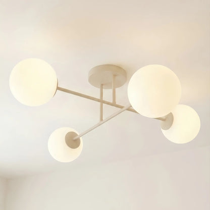 Emibig Roma Taklampa 4-ljus 55x75 cm, Beige