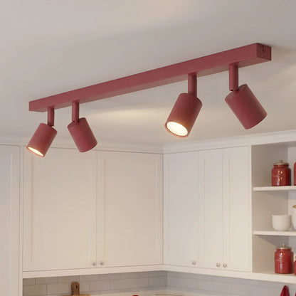 Emibig Flash Taklampa 4-ljus 70x4 cm, Vinröd