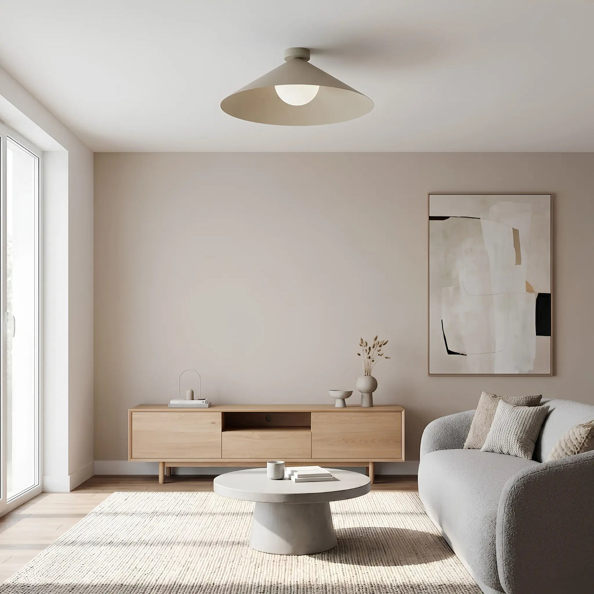 Emibig Mono Taklampa Ø50 cm, Beige