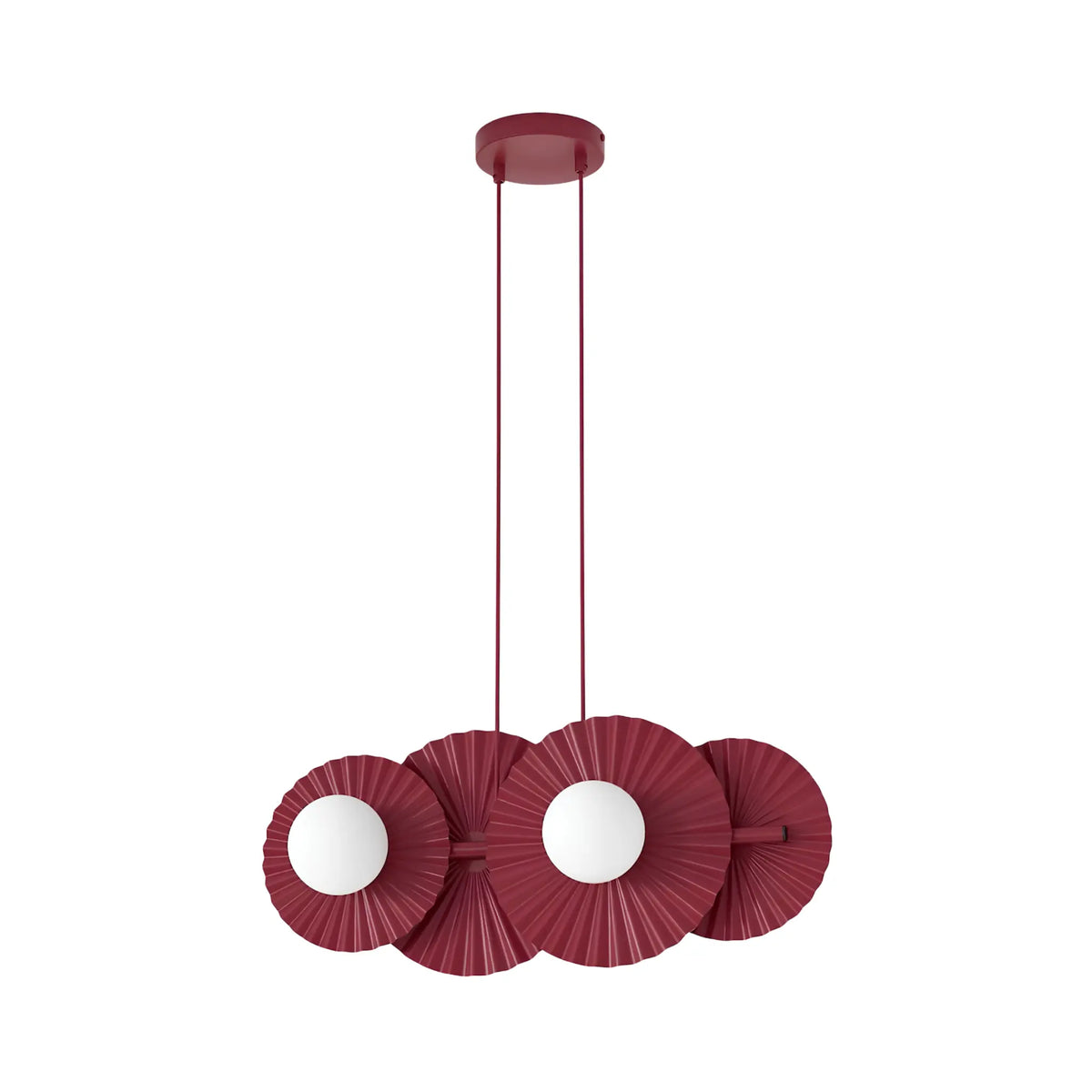 Emibig Umbra Pendellampa 4-ljus 59x20 cm, Vinröd