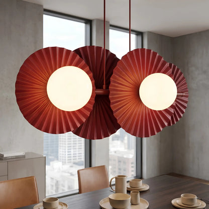 Emibig Umbra Pendellampa 4-ljus 59x20 cm, Vinröd