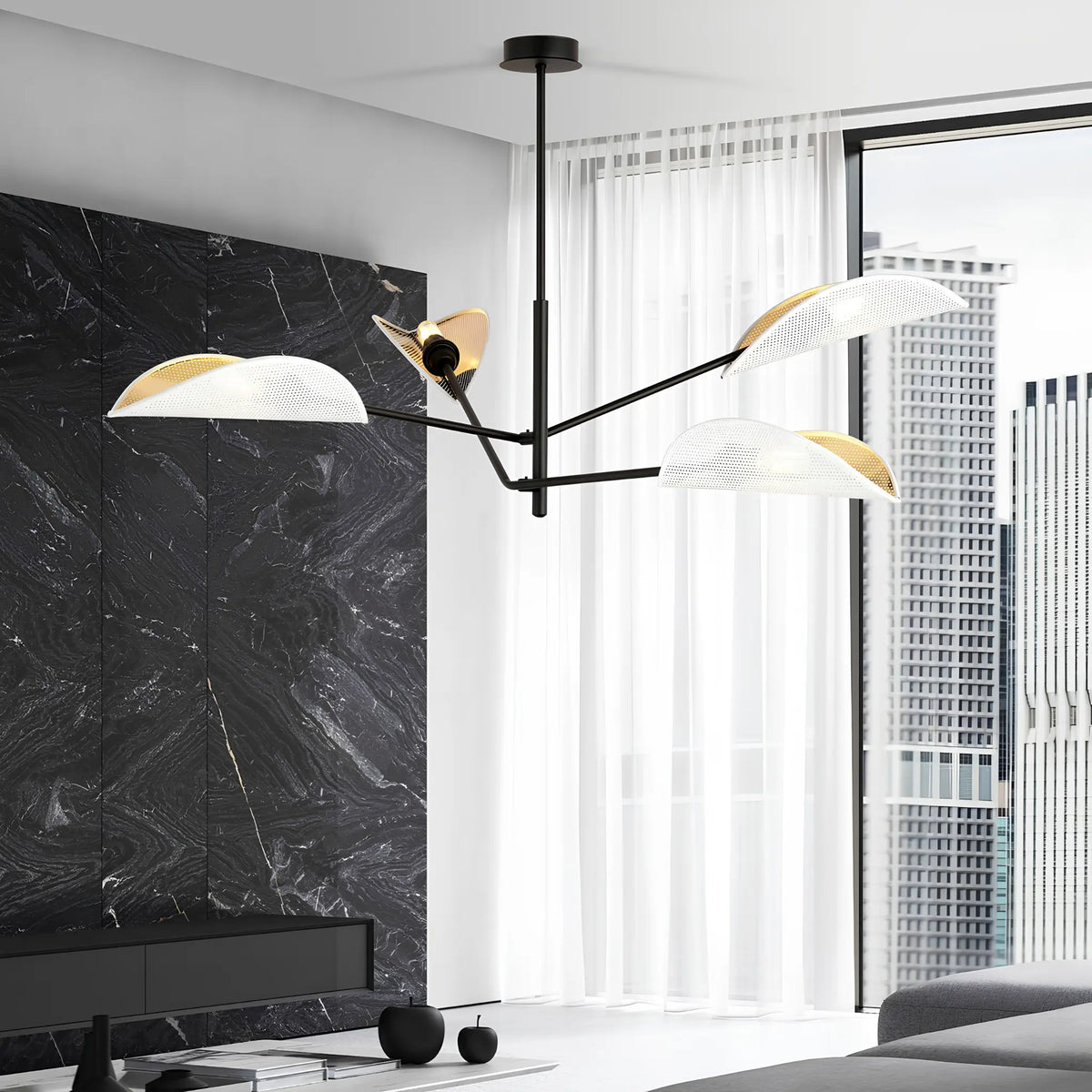 Emibig Vene Taklampa 4-ljus Ø102 cm, Svart