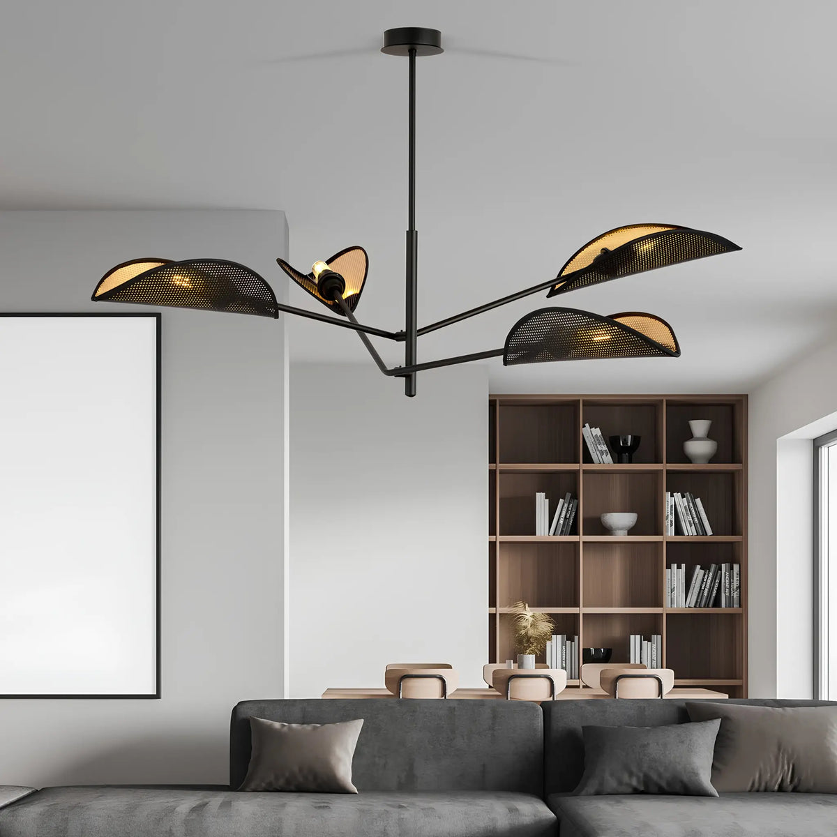 Emibig Vene Taklampa 4-ljus Ø102 cm, Svart