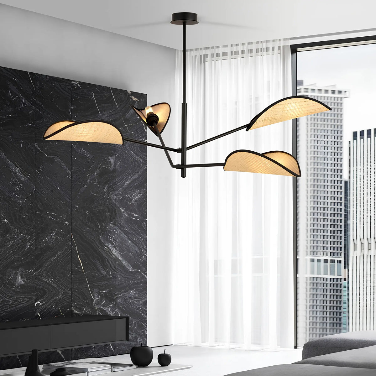 Emibig Vene Taklampa 4-ljus Ø102 cm, Svart